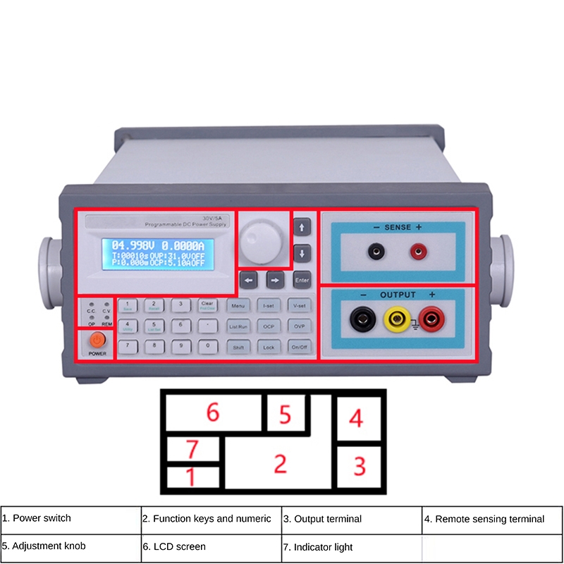 Linear Lab Power Supply Adjustable - Laboratoriumvoeding met hoge precisie, zes cijfers