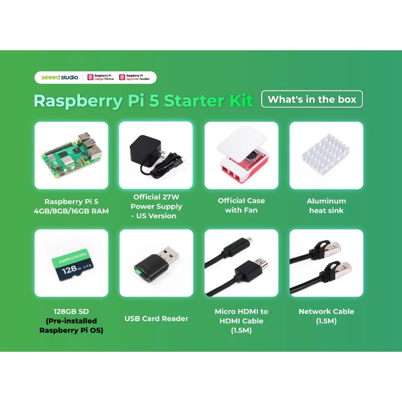 5 Starterkit – 4 GB/8 GB/16 GB - Raspberry Pi 5 8Gb Kit recensie en prijs